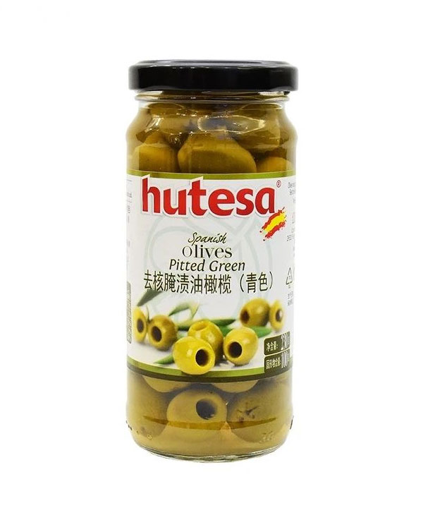 HUTESA Pitted Green Olives 